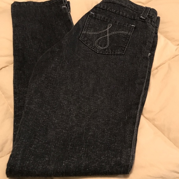 Juicy Couture Girls  Black W/Silver Sparkle Jeans Size 14 - Picture 5 of 8